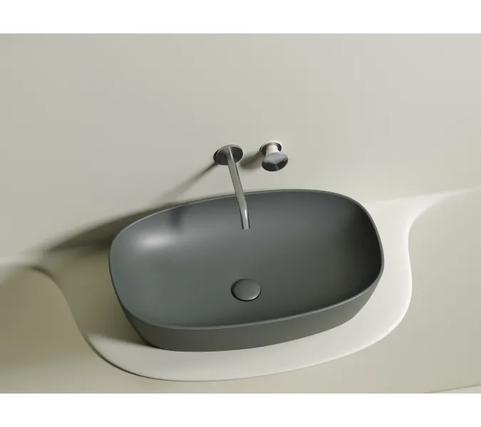 Умывальник чаша Ceramica Nova накладная овальная (цвет Антрацит Матовый) Element 600*380*138мм, Выбрать цвет: Антрацит матовый, изображение 5