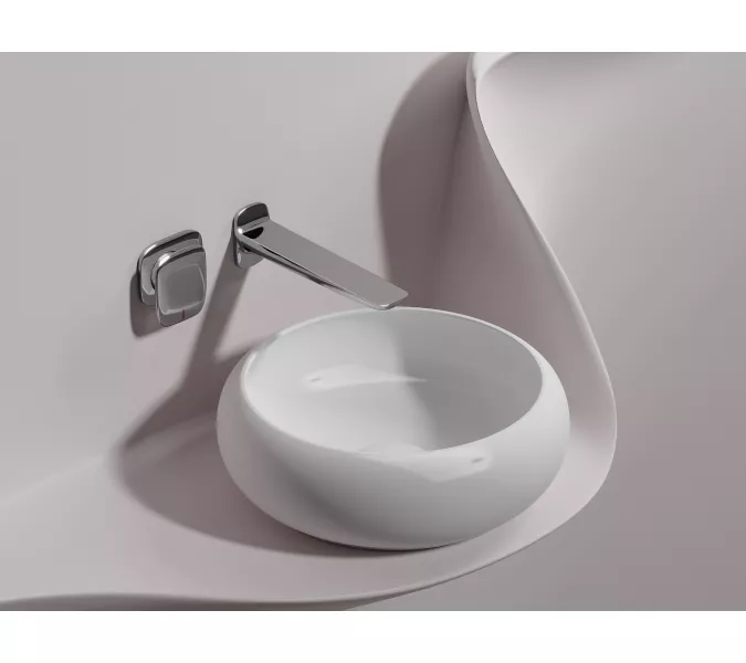 Умывальник чаша Ceramica Nova накладная круглая (цвет Белый Матовый) Element 360*360*120мм, Выбрать цвет: Белый матовый, изображение 5