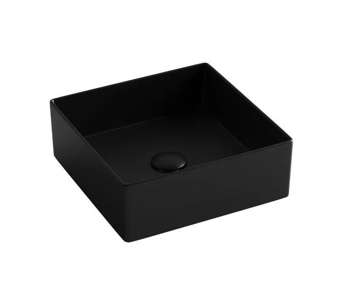 Раковина Ceramica Nova накладная квадратная 361*361*130, , без перелива, цвет черный матовый, арт.CN6068MB, Выбрать цвет: Черный, изображение 5