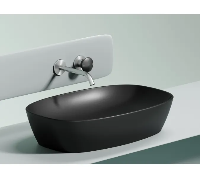 Умывальник чаша Ceramica Nova накладная овальная (цвет Черный Матовый) Element 600*380*138мм, Выбрать цвет: Черный, изображение 6