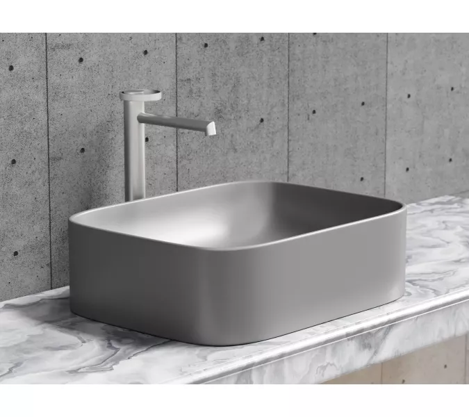 Умывальник чаша Ceramica Nova накладная прямоугольная (цвет Антрацит Матовый) Element 505*380*150мм, Выбрать цвет: Антрацит матовый, изображение 6