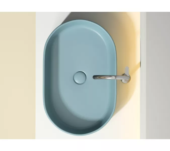 Умывальник чаша Ceramica Nova накладная овальная (цвет Зеленый Матовый) Element 608*385*122мм, Выбрать цвет: Зеленый, изображение 6