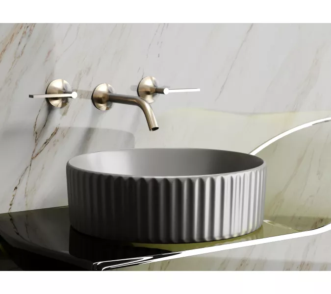 Умывальник чаша Ceramica Nova накладная круглая (цвет Антрацит Матовый) Element 360*360*115мм, Выбрать цвет: Антрацит матовый, изображение 5