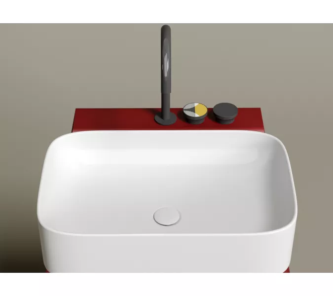 Умывальник чаша Ceramica Nova накладная прямоугольная (цвет Белый Матовый) Element 605*380*150мм, Выбрать цвет: Белый матовый, изображение 6