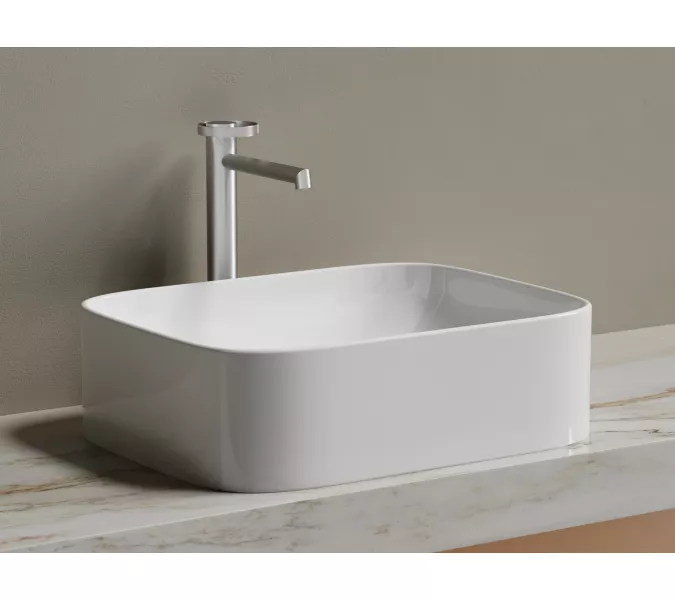 Умывальник чаша Ceramica Nova накладная прямоугольная Element 505*380*150мм, Выбрать цвет: Белый, изображение 6