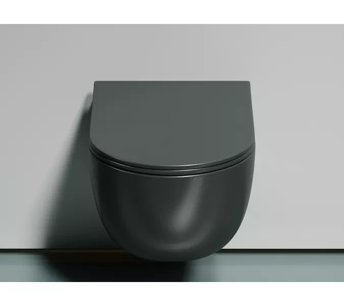 Подвесной унитаз Ceramica Nova Modena  Rimless (цвет Темный Антрацит Матовый),, Выбрать цвет: Темный антрацит матовый, изображение 2