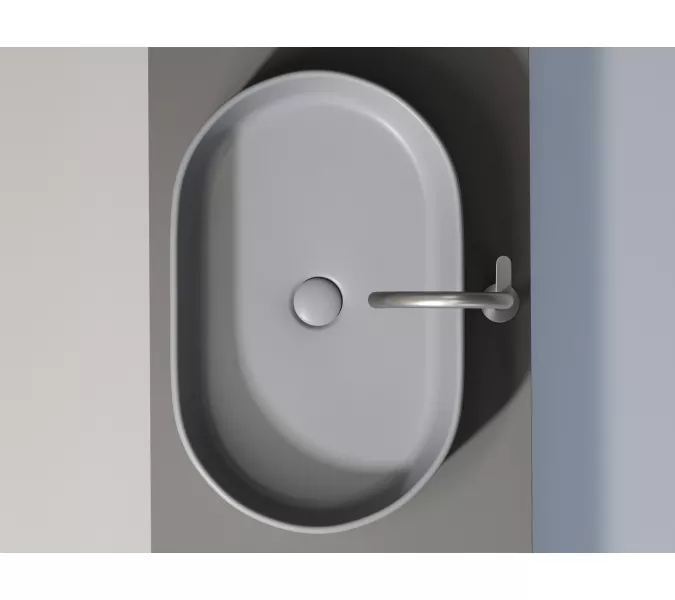 Умывальник чаша Ceramica Nova накладная овальная (цвет Антрацит Матовый) Element 608*385*122мм, Выбрать цвет: Серый антрацит, изображение 6