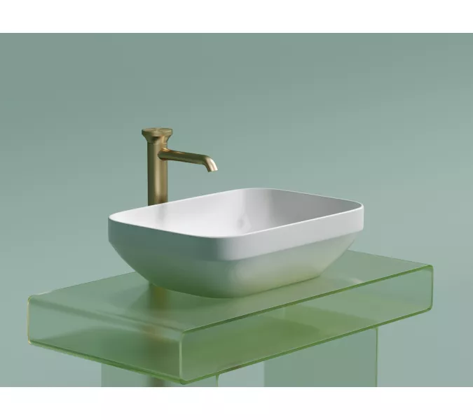 Умывальник чаша Ceramica Nova накладная прямоугольная (цвет Белый Матовый) Element 500*359*145мм, Выбрать цвет: Белый матовый, изображение 6