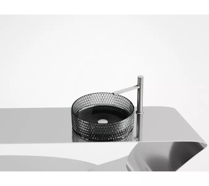 Умывальник чаша Ceramica Nova накладная круглая (цвет черный) Cristal 360*360*112мм, Выбрать цвет: Черный, изображение 6