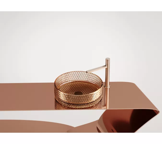 Умывальник чаша Ceramica Nova  накладная круглая (цвет бежевый) Cristal 360*360*112мм, Выбрать цвет: Бежевый, изображение 7