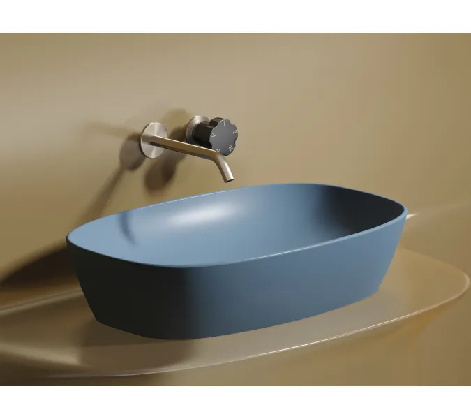Умывальник чаша Ceramica Nova накладная овальная (цвет Голубой Матовый) Element 600*380*138мм, Выбрать цвет: Голубой, изображение 6