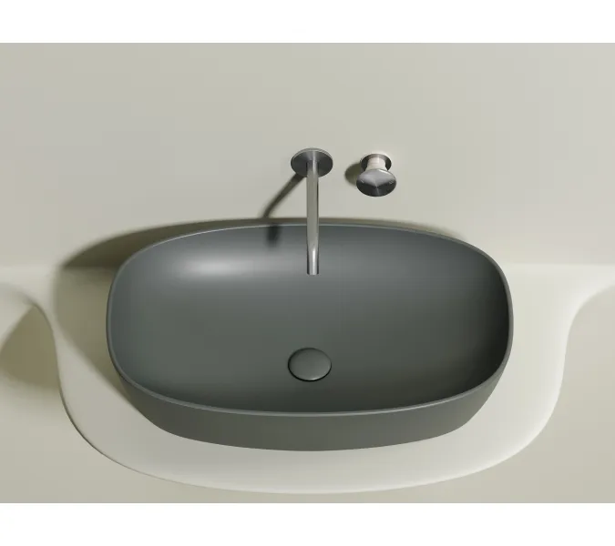 Умывальник чаша Ceramica Nova накладная овальная (цвет Антрацит Матовый) Element 600*380*138мм, Выбрать цвет: Антрацит матовый, изображение 6