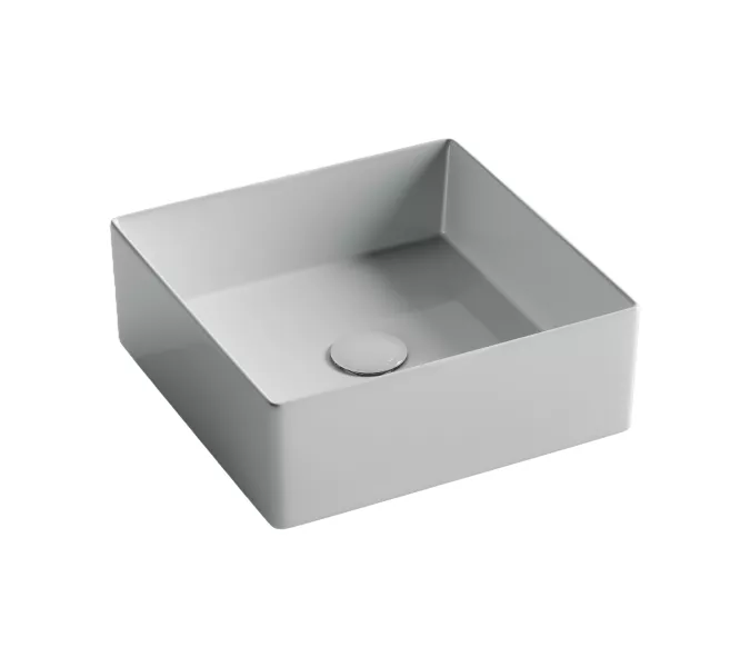 Раковина Ceramica Nova накладная квадратная 361*361*130, без перелива, цвет белый, арт.СN6068, Выбрать цвет: Белый, изображение 6