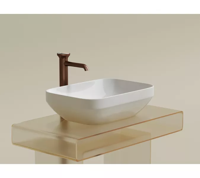 Умывальник чаша Ceramica Nova накладная прямоугольная Element 500*359*145мм, Выбрать цвет: Белый, изображение 6