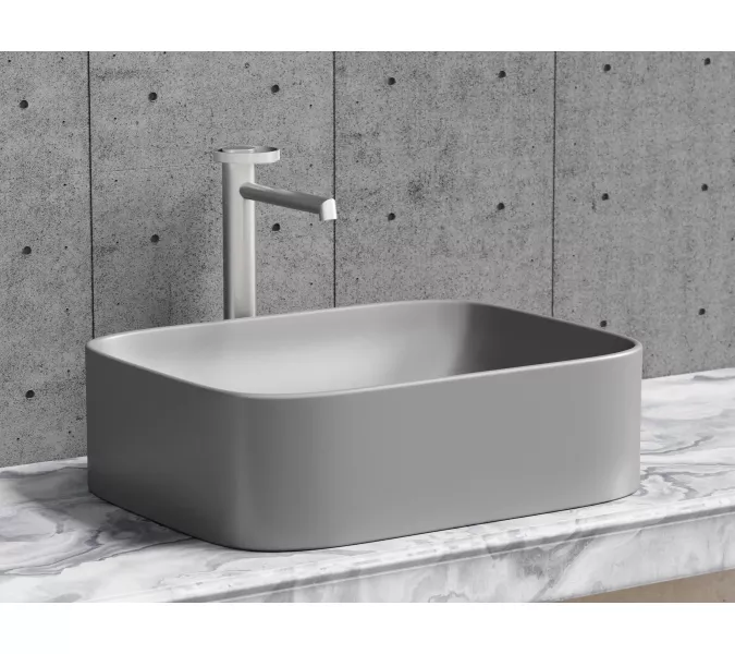 Умывальник чаша Ceramica Nova накладная прямоугольная (цвет Антрацит Матовый) Element 505*380*150мм, Выбрать цвет: Антрацит матовый, изображение 7