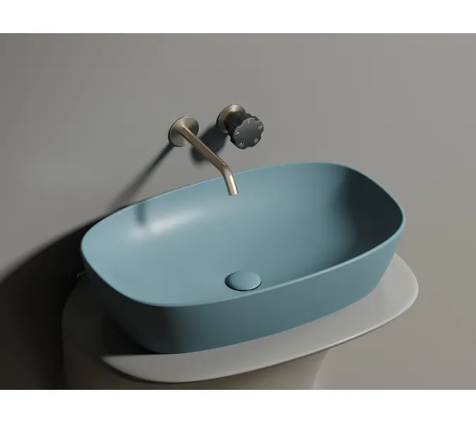 Умывальник чаша Ceramica Nova накладная овальная (цвет Зеленый Матовый) Element 600*380*138мм, Выбрать цвет: Зеленый, изображение 7