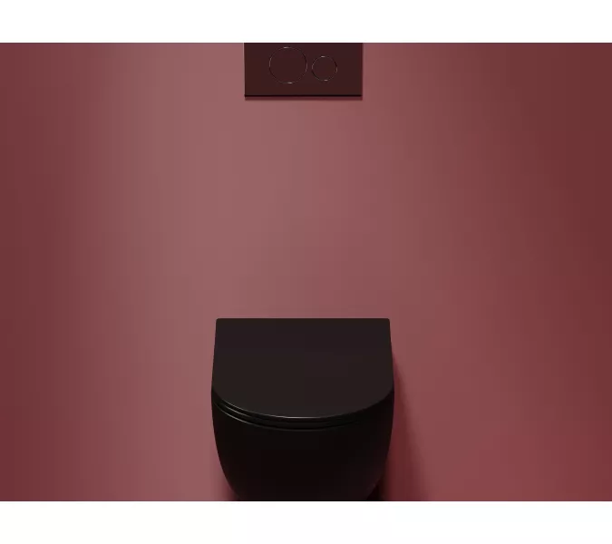 Подвесной унитаз Ceramica Nova  Modena  Rimless (цвет Черный Матовый), Выбрать цвет: Черный, изображение 5