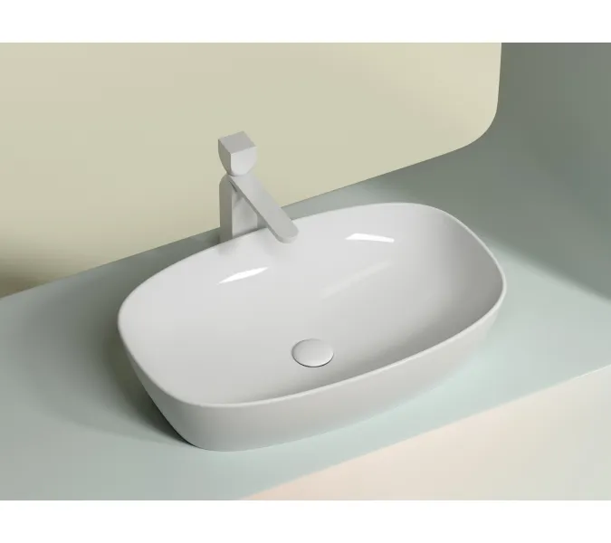 Умывальник чаша Ceramica Nova накладная овальная Element 600*380*138мм, Выбрать цвет: Белый, изображение 3