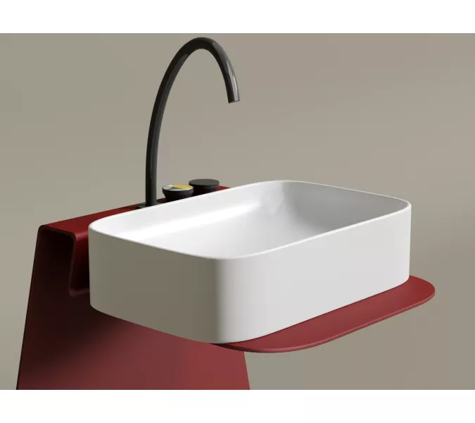 Умывальник чаша Ceramica Nova накладная прямоугольная (цвет Белый Матовый) Element 605*380*150мм, Выбрать цвет: Белый матовый, изображение 7