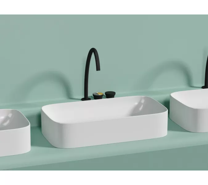 Умывальник чаша Ceramica Nova накладная ( Белый Матовый) Element 705*380*150мм, Выбрать цвет: Белый матовый, изображение 7