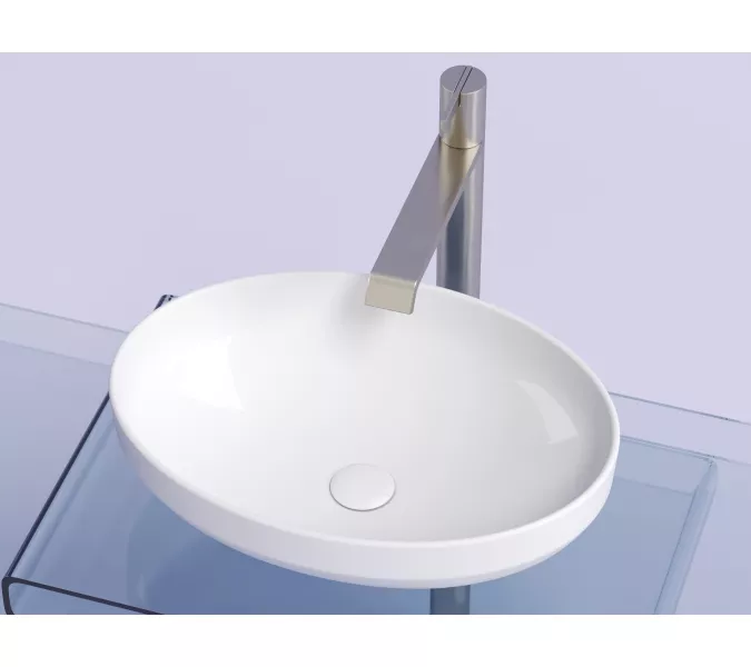 Умывальник чаша Ceramica Nova накладная овальная Element 502*363*145мм, Выбрать цвет: Белый, изображение 7