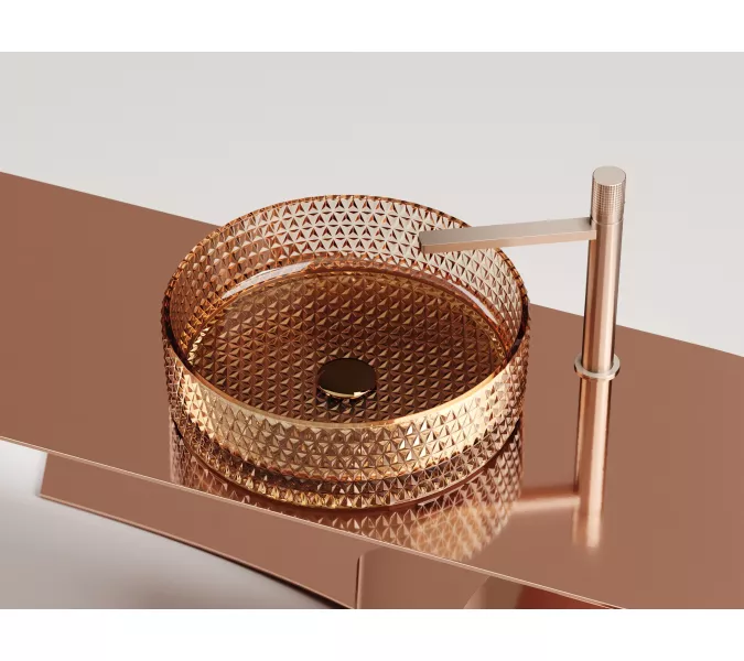 Умывальник чаша Ceramica Nova  накладная круглая (цвет бежевый) Cristal 360*360*112мм, Выбрать цвет: Бежевый