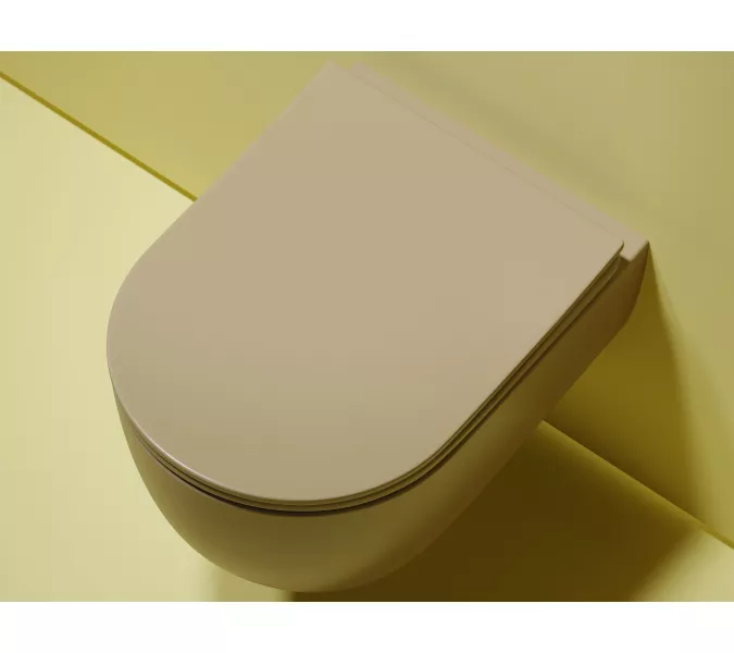 Подвесной унитаз Ceramica Nova Modena Rimless (цвет Капучино Матовый), Выбрать цвет: Бежевый, изображение 3