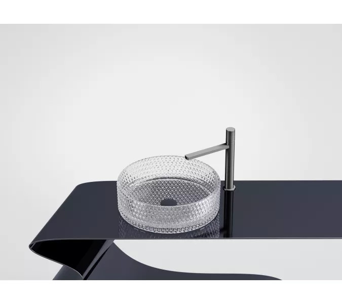 Умывальник чаша Ceramica Nova накладная круглая (прозрачная) Cristal 360*360*112мм, Выбрать цвет: Прозрачный, изображение 14