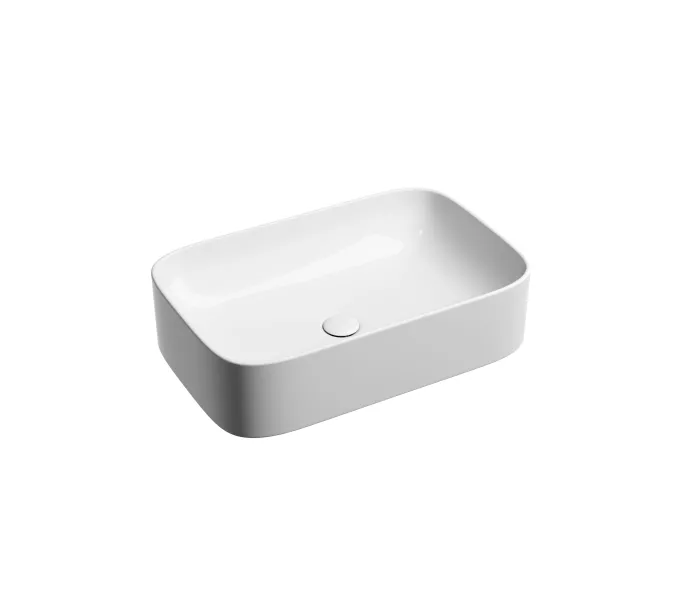 Умывальник чаша Ceramica Nova накладная прямоугольная Element 605*380*150мм, Выбрать цвет: Белый, изображение 9