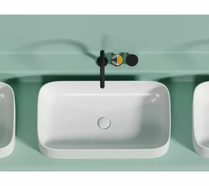 Умывальник чаша Ceramica Nova накладная ( Белый Матовый) Element 705*380*150мм, Выбрать цвет: Белый матовый, изображение 8