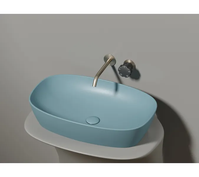 Умывальник чаша Ceramica Nova накладная овальная (цвет Зеленый Матовый) Element 600*380*138мм, Выбрать цвет: Зеленый, изображение 8