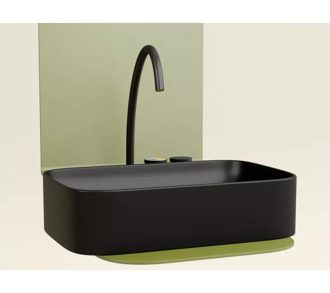 Умывальник чаша Ceramica Nova накладная прямоугольная (цвет Черный Матовый) Element 605*380*122мм, Выбрать цвет: Черный, изображение 8