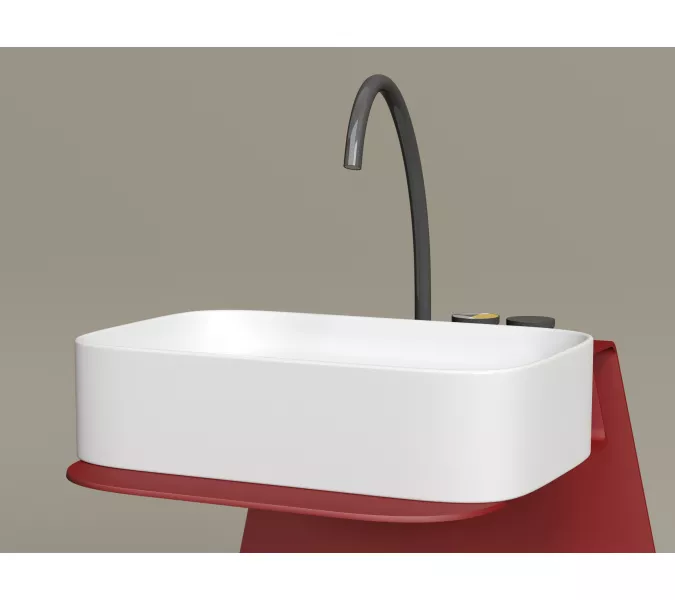 Умывальник чаша Ceramica Nova накладная прямоугольная (цвет Белый Матовый) Element 605*380*150мм, Выбрать цвет: Белый матовый, изображение 8