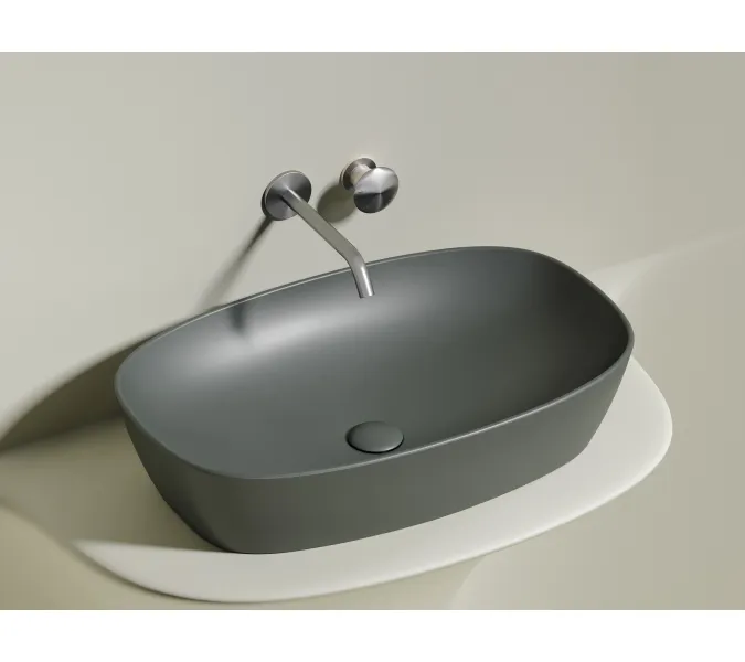 Умывальник чаша Ceramica Nova накладная овальная (цвет Антрацит Матовый) Element 600*380*138мм, Выбрать цвет: Антрацит матовый, изображение 8