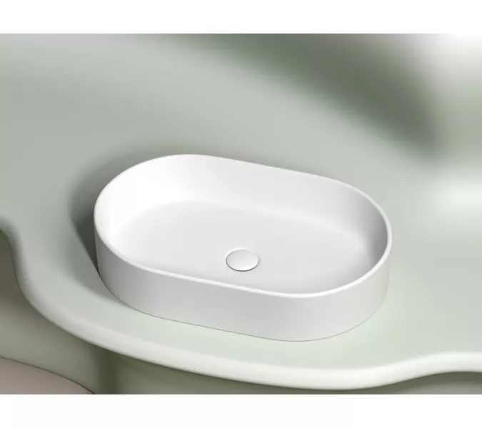 Умывальник чаша Ceramica Nova накладная овальная (цвет Белый Матовый) Element 608*385*122мм, Выбрать цвет: Белый матовый, изображение 8