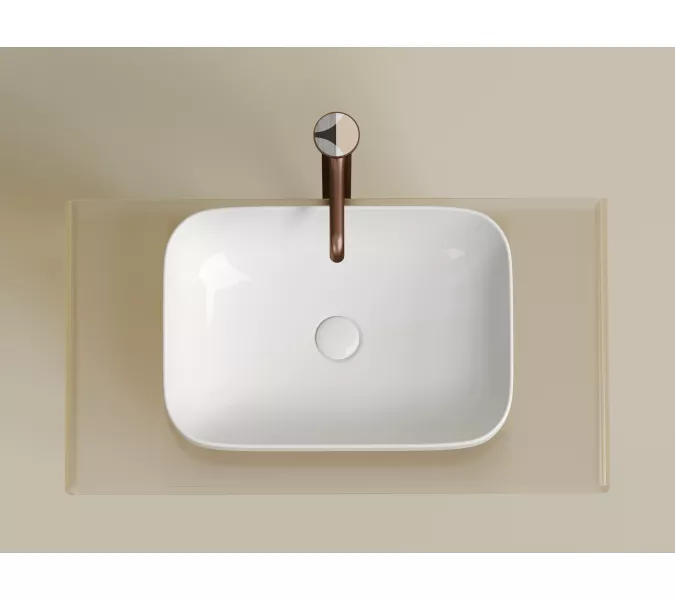 Умывальник чаша Ceramica Nova накладная прямоугольная Element 500*359*145мм, Выбрать цвет: Белый, изображение 9
