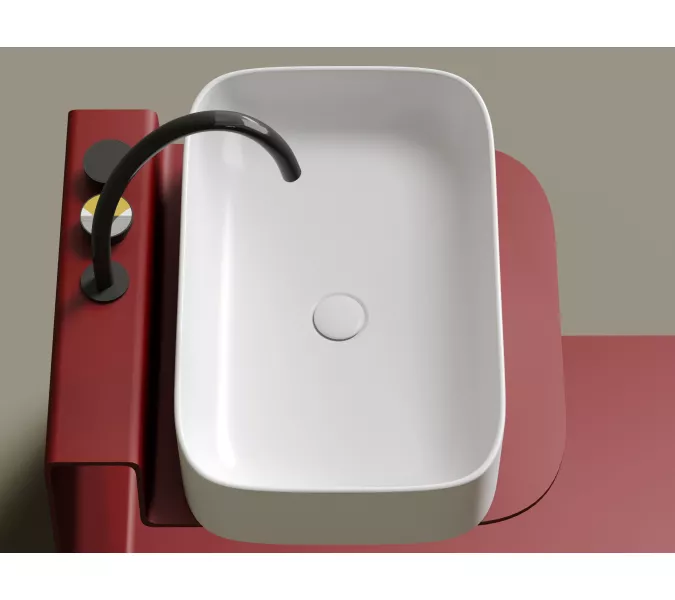 Умывальник чаша Ceramica Nova накладная прямоугольная (цвет Белый Матовый) Element 605*380*150мм, Выбрать цвет: Белый матовый, изображение 9