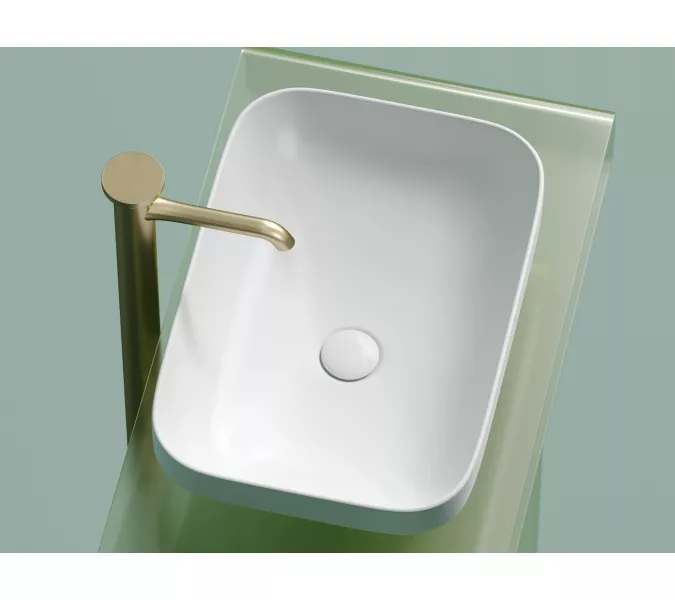 Умывальник чаша Ceramica Nova накладная прямоугольная (цвет Белый Матовый) Element 500*359*145мм, Выбрать цвет: Белый матовый, изображение 9