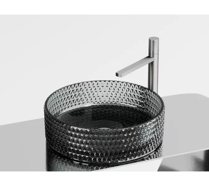 Умывальник чаша Ceramica Nova накладная круглая (цвет черный) Cristal 360*360*112мм, Выбрать цвет: Черный, изображение 9