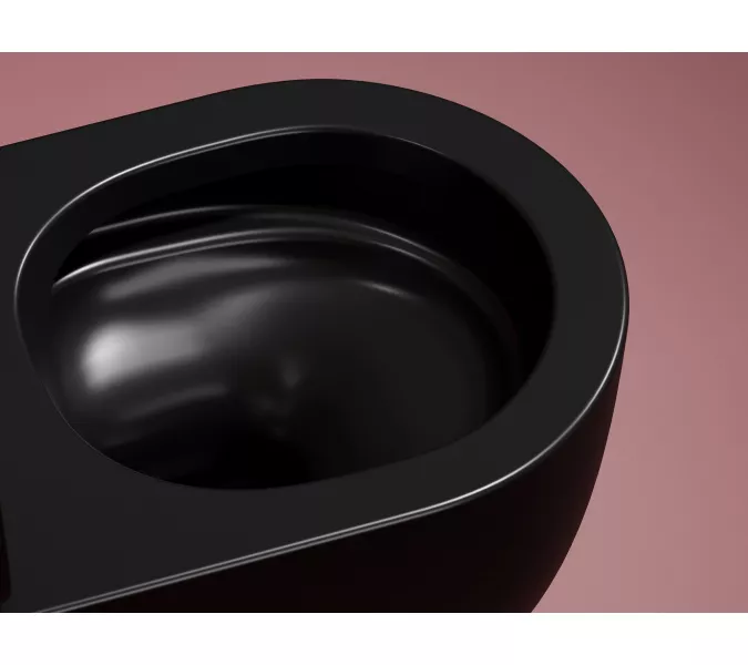 Подвесной унитаз Ceramica Nova  Modena  Rimless (цвет Черный Матовый), Выбрать цвет: Черный, изображение 9