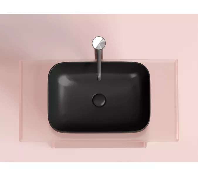 Умывальник чаша Ceramica Nova накладная прямоугольная (цвет Черный Матовый) Element 500*359*145мм, Выбрать цвет: Черный, изображение 9