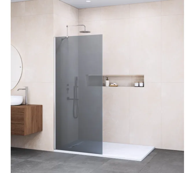 Душевая перегородка RGW WA-110, Цвет стекла: тонированное, Цвет профиля (вариация): Хром, Выбрать размер: 110