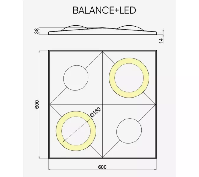 Панель гипсовая 3D ARTPOLE BALANCE + ( LED ), изображение 5