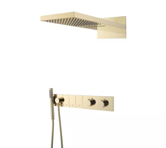 Встраиваемая  душевая система Boheme ZODIAC 133-G золото, Выбрать цвет: Золото