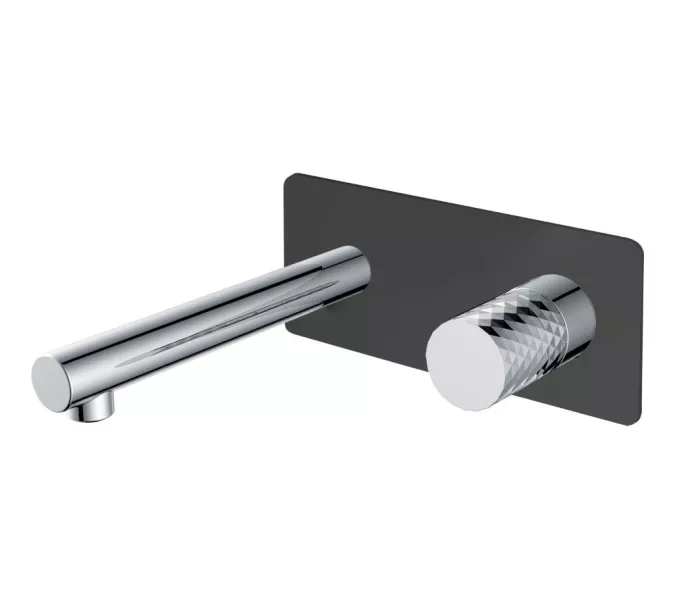 Смеситель встраиваемый Boheme STICK DIAMOND 125-BCR, Выбрать цвет: Хром/черный