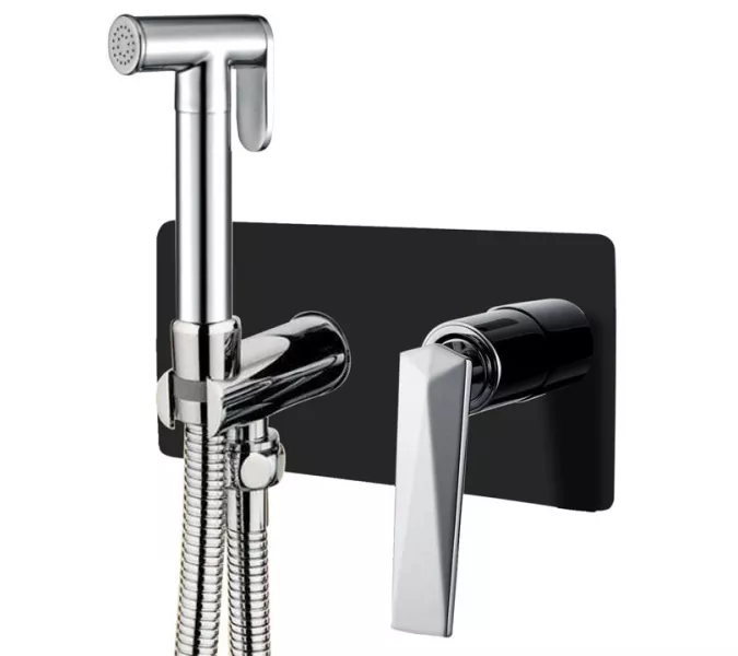 Гигиенический душ BOHEME Venturo 377-B, Выбрать цвет: Хром/черный