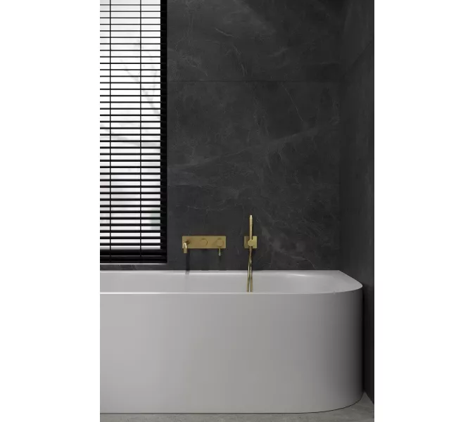 Смеситель ввстраиваемый  с ручным душем и изливом  Boheme UNO 464-3-MG золото матовый, Выбрать цвет: Золото матовый, изображение 2