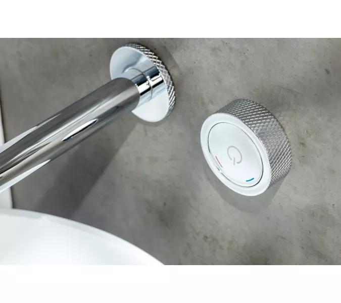 Смеситель автоматический для умывальника BOHEME TECH CHROME 158/2-CR, Выбрать цвет: Хром, изображение 2