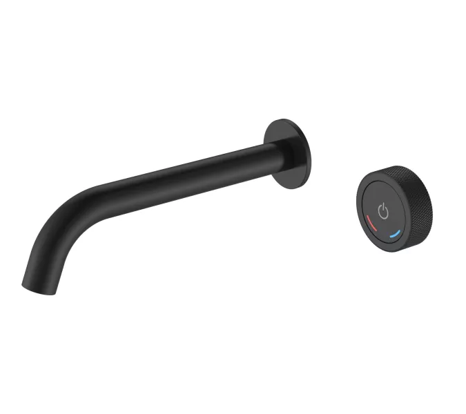 Смеситель автоматический для умывальника BOHEME TECH BLACK 158/2-B, Выбрать цвет: Чёрный