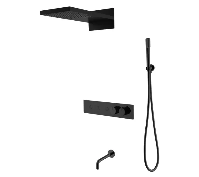 Встраиваемая  душевая система с термостатом и изливом Boheme FUSION 131-2-B